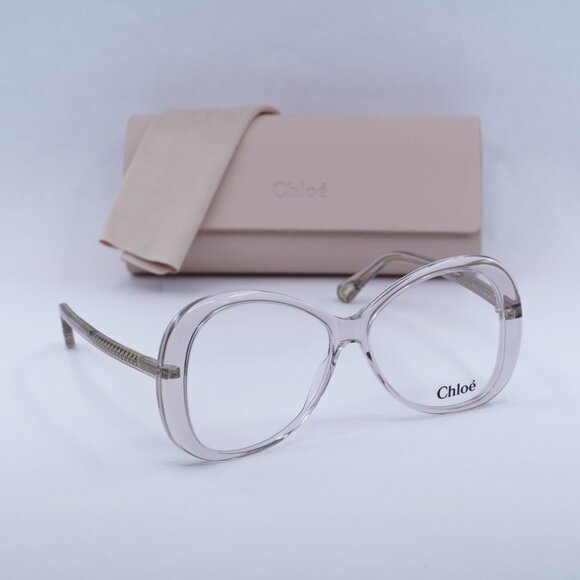 Chloe CH0011O 002 Butterfly Eyeglasses - Transparent Pink 56mm - Picture 5 of 11